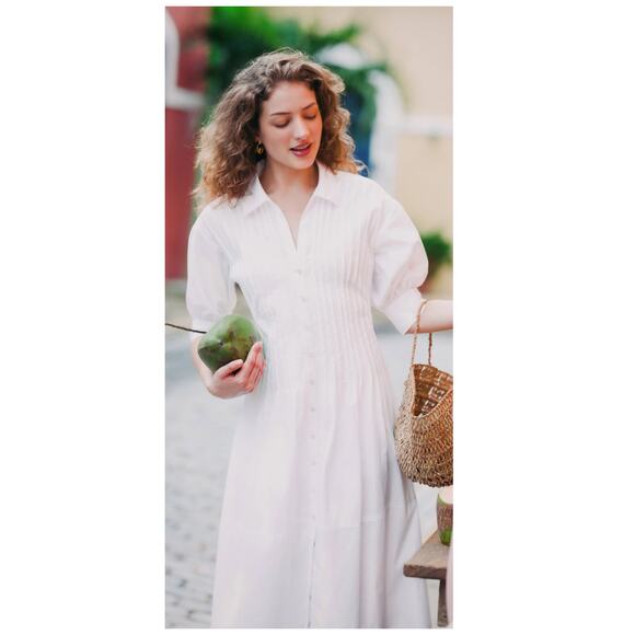 Cinq à Sept Monty Pleated Midi Dress Size 8 - Picture 4 of 13